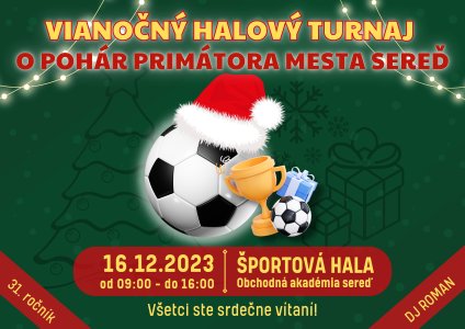 Vianočný halový turnaj o pohár primátora mesta Sereď